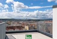 ÜBER DEN DÄCHERN WIENS! DACHGESCHOSS WOHNTRAUM IN HERNALS! DACHTERRASSEN MIT RUNDUM - WEITBLICK! SOFORT BEZIEHBAR! KÜCHEN INKLUSIVE. - WOHNTRAUM