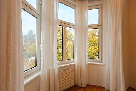 Nähe Hugo-Wolf-Park: Charmante Altbauwohnung mit Erker + Gegliederte Fassade + zentraler Grundriss + Familien- und WG-Geeignet, Wohnung-kauf, 398.000,€, 1190 Wien 19., Döbling