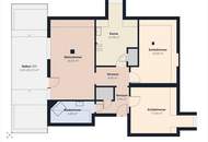 Zentrale Dachgeschoßwohnung mit großzügiger Terrasse. Stellplatz. Spittal an der Drau.