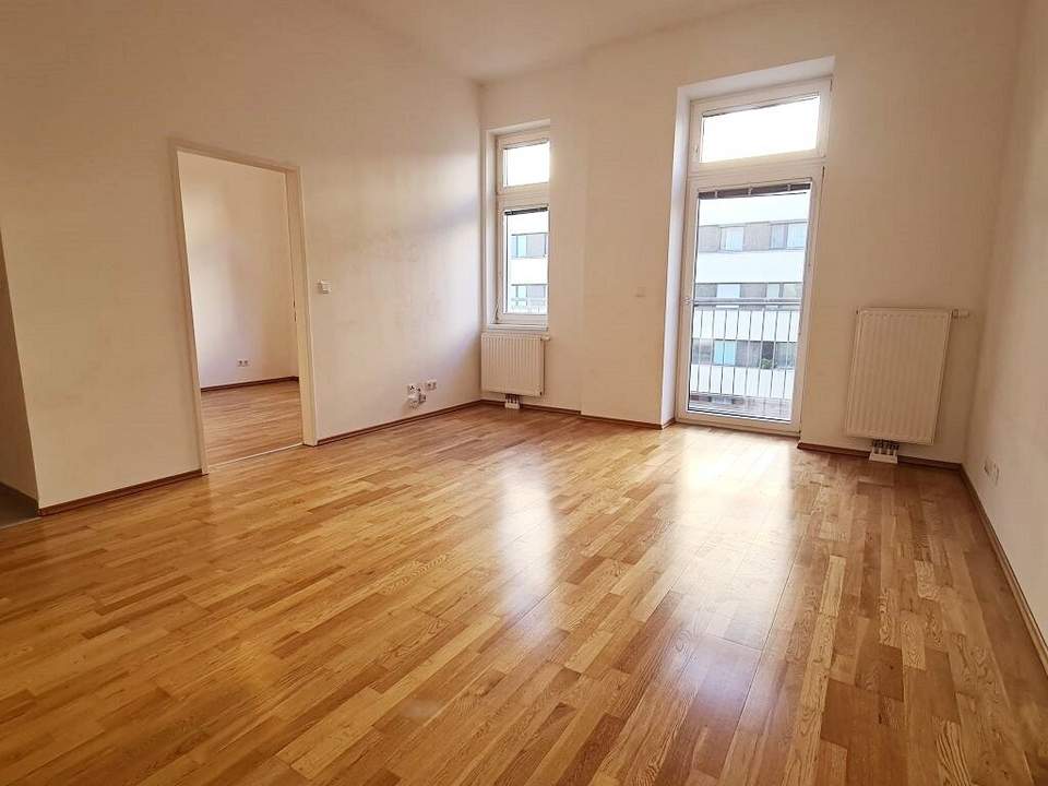 UNBEFRISTET, 79 m2 Altbau mit 6 m2 Balkon, Wohnküche, 2 Zimmer, gefördert, 1. Liftstock, Bernhardtstalgasse