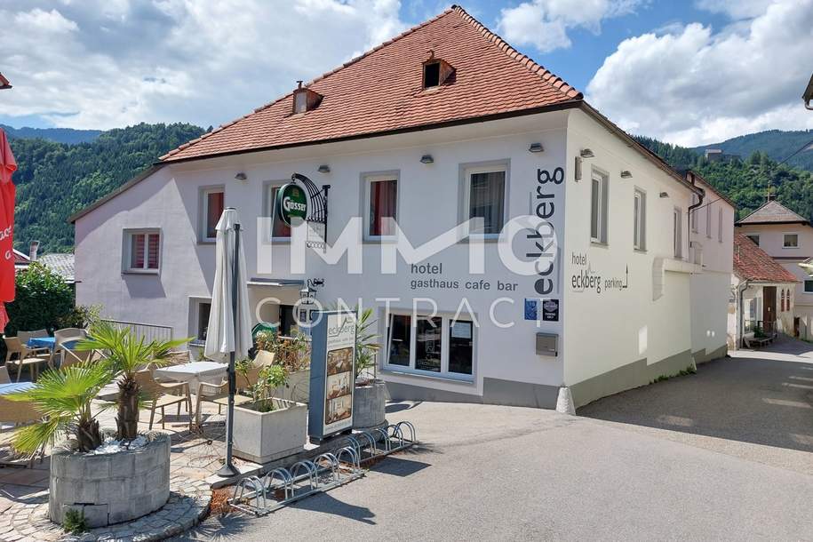 TOPZUSTAND: HOTEL-BAR-RESTAURANT BETRIEBSBEREIT UND MODERNISIERT DIREKT AM HAUPTPLATZ, Gewerbeobjekt-kauf, 699.000,€, 8800 Murtal