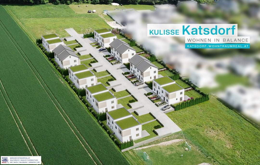 Kulisse Katsdorf - Wohnen in Balance: DOPPELHAUSHÄLFTE mit Garten und Aussicht, BELAGSFERTIG zum TOP-Preis!