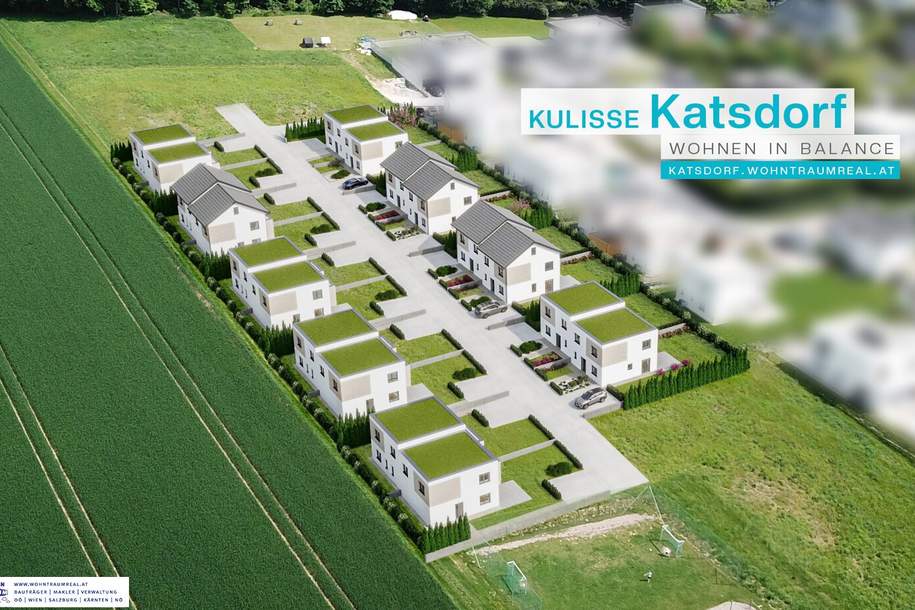 Kulisse Katsdorf - Wohnen in Balance: DOPPELHAUSHÄLFTE mit Garten und Aussicht, BELAGSFERTIG zum TOP-Preis!, Haus-kauf, 352.615,€, 4223 Perg