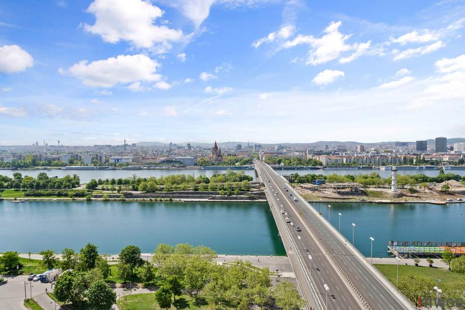 **DANUBEFLATS mit XXL Freifläche Richtung Innenstadt** 2 oder 3 Zimmer möglich, Wohnung-kauf, 1.890.000,€, 1220 Wien 22., Donaustadt