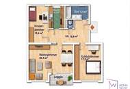 Grünblick & Loggia in Mauerbach: 3 Zimmer + Garage + Stellplatz