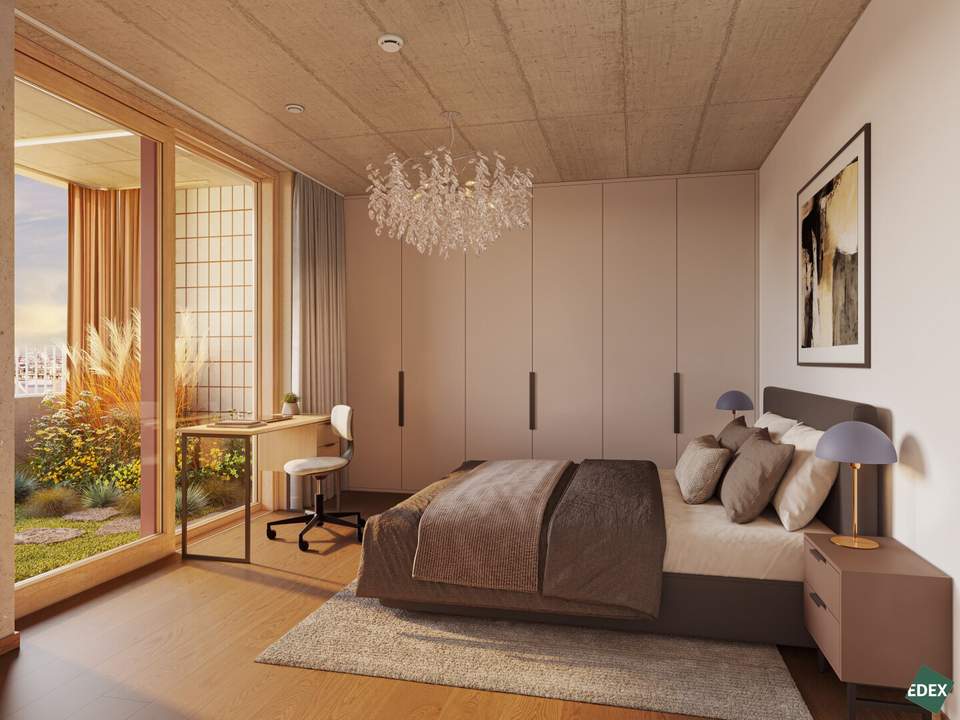 VILLAGE IM DRITTEN | Lokale, erneuerbare &amp; klimafreundliche Energie | 2-Zimmer-Wohnung mit Loggia