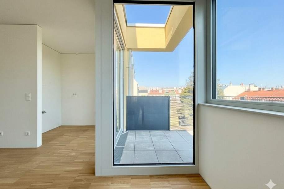ERSTBEZUG | Außenflächen mit direktem Blick auf den Kahlenberg | vollausgestattete Küchen | Fußbodenheizung und Fußbodenkühlung, Wohnung-miete, 985,00,€, 1210 Wien 21., Floridsdorf