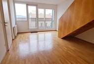DACHGESCHOSS, INNSTRASSE, 101 m2 Maisonette mit Freiflächen, Wohnküche, 3 Zimmer, Wannenbad, Parketten, Fernblick