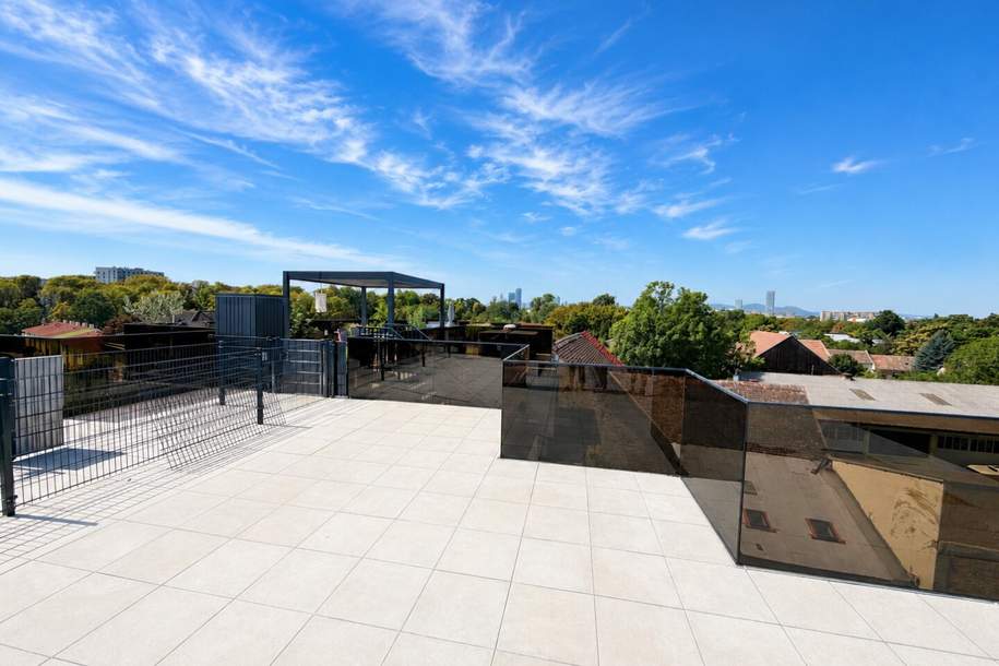 FULLY FURNISHED &amp; EQUIPPED! 2 Bedroom Penthouse with 30 m² rooftop terrace! Garage! U2!, Wohnung-miete, 1.795,00,€, 1220 Wien 22., Donaustadt
