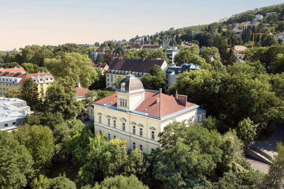 VILLA SEUTTER - freistehende, historische Villa mit Wientalblick &amp; 3.221m² Grund! 24 Zimmer und über 900m² Bestandsfläche! Potenzial auf mehr als 2.500m² Wohnnutzfläche!, Haus-kauf, 8.900.000,€, 1130 Wien 13., Hietzing