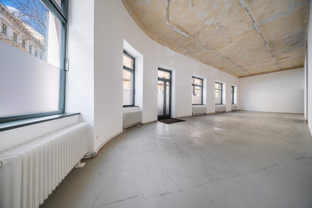 Einzigartige Gewerbeeinheit im Loft-Stil mit Atelier &amp; Kellerfläche – insgesamt 564,56 m² voller Potenzial