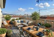 Modern renovierte Dachgeschoß-Wohnung mit Terrasse und Blick auf den Stephansdom
