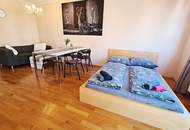 TERRASSENHIT, LORYSTRASSE, vermietete 50 m2 Neubau mit 38 m2 Terrasse, 2 Zimmer, Komplettküche, Duschbad, Parketten, 4. Liftstock