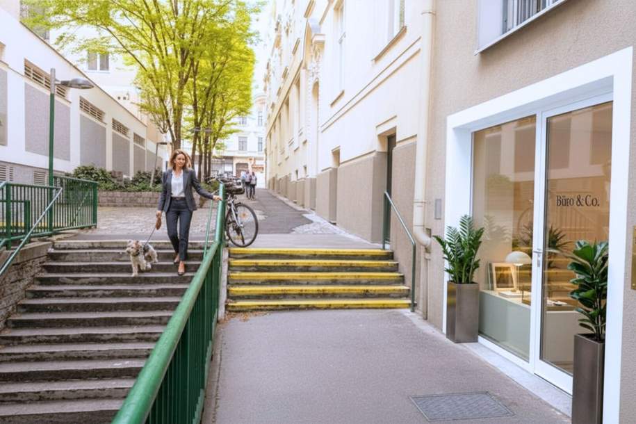 Ruhiges, zentrales Portallokal mit Gassenzugang – ideal für Coaching, Studio, Abholpunkt, Gewerbeobjekt-miete, 535,00,€, 1090 Wien 9., Alsergrund