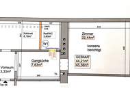 Hofseitige 2-Zimmer-Wohnung nahe Hauptbahnhof und Fußgängerzone Favoritenstraße
