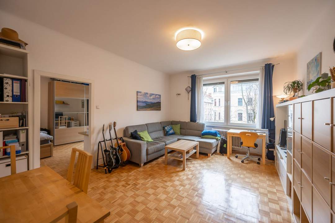 vermietete 2 Zimmer-Wohnung mit Balkon nahe U4 Meidlinger Hauptstraße/Schönbrunn