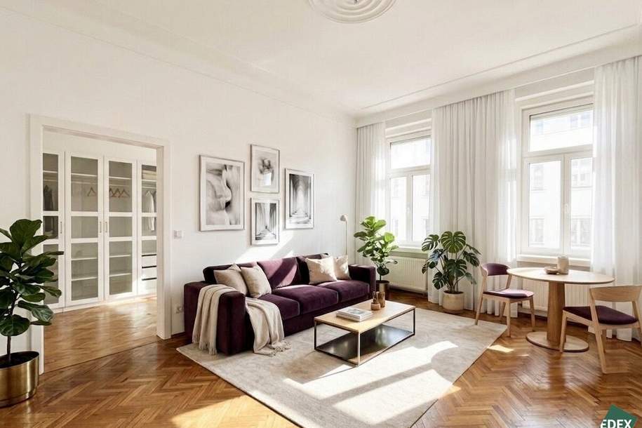 Sonniger 2-Zimmer Altbau nähe Hauptbahnhof und Schweizergarten, Wohnung-kauf, 285.000,€, 1030 Wien 3., Landstraße
