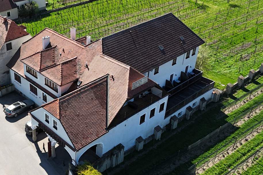 TRADITIONSREICHER WINZERHOF MIT PENSION &amp; HEURIGEN IN BESTER WACHAUER LAGE, Gewerbeobjekt-kauf, 2.800.000,€, 3601 Krems(Land)