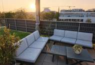 *NEUWERTIGE* vollmöblierte Dachgeschoss-OASE | über 100 m² Dach- & Gartenterrasse + Balkon | absolute Innenhof-Ruhelage - nahe Alte Donau