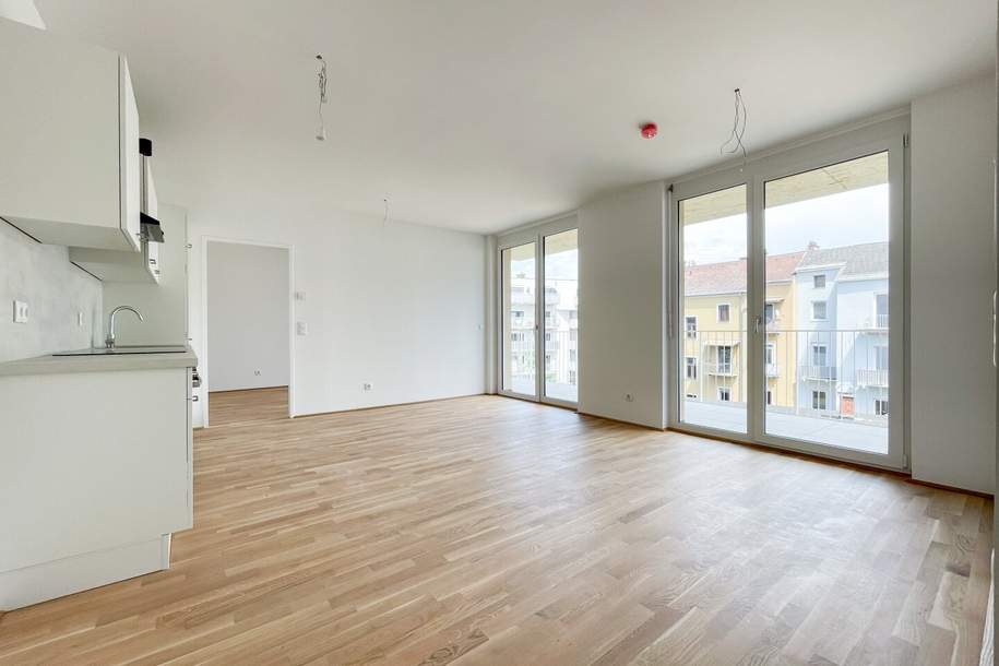 Stilvolle 2-Zimmer-Wohnung mit großem Balkon Nähe Augarten & Zentrum, Wohnung-miete, 830,01,€, 8020 Graz(Stadt)