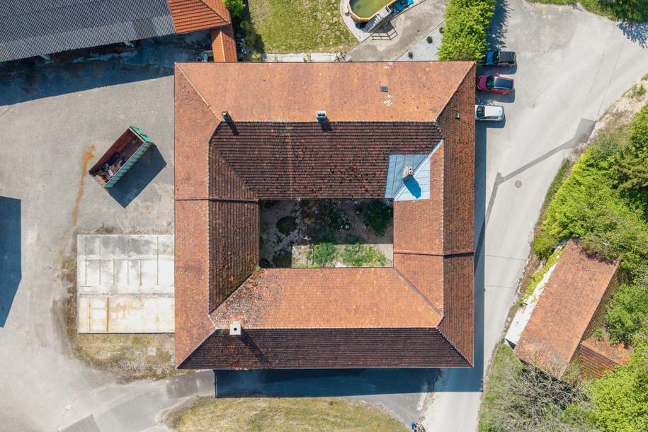 Vierkanthof nutzbar als Büro oder für Gewerbe - Widmung B, Gewerbeobjekt-kauf, 400.000,€, 4643 Kirchdorf an der Krems