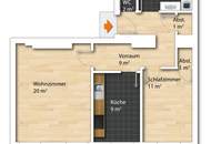 Stilvolle 2-Zimmer-Neubauwohnung in klassischem Wiener Altbau nahe Bahnhof Penzing
