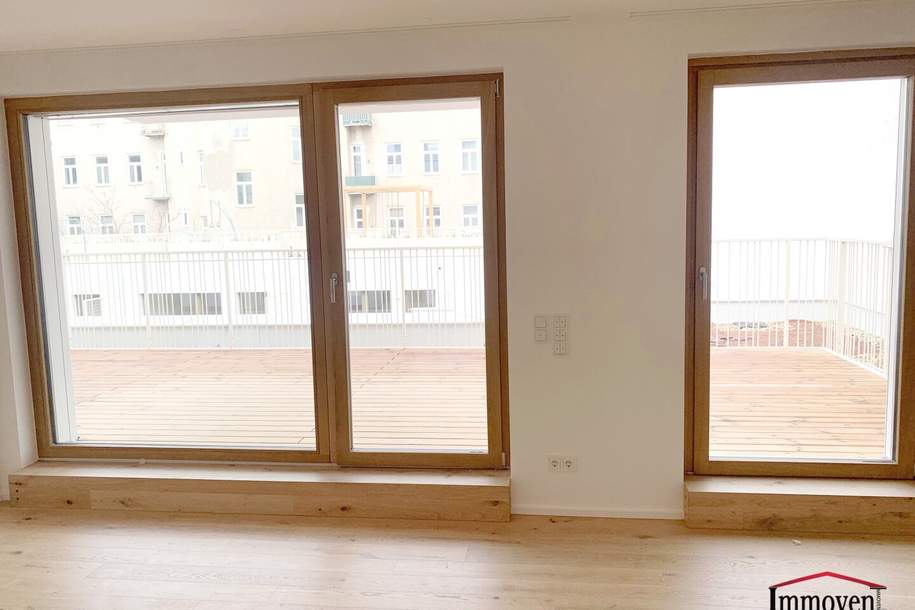 TOPLAGE und ERSTBEZUG: Hofseitige, moderne 2-Zimmerwohnung mit großer Terrasse! Besichtigung ab Februar 2025 möglich!, Wohnung-miete, 1.799,00,€, 1070 Wien 7., Neubau