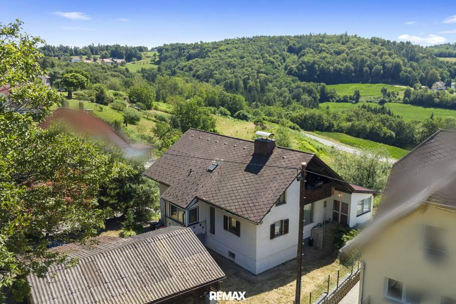 Verborgene Schönheit in sonniger Aussichtslage! Großzügiger Rohdiamant am sonnigen Hügel nähe Heiligenkreuz am Waasen, Haus-kauf, 297.500,€, 8081 Südoststeiermark