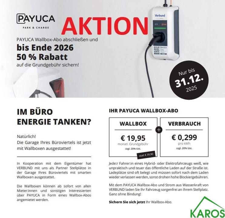 *AKTION BIS JAHRESENDE* GARAGENPLÄTZE MIT E-LADESTATION!!!