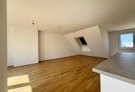 Lichtdurchflutete Dachwohnung mit offenem Wohn-Essbereich