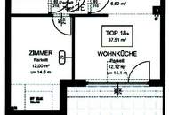 LORYSTRASSE, U3-NÄHE, vermietetes 37 m2 Dachgeschoss mit 13 m2 Terrasse, Wohnküche, 1 Zimmer, Wannenbad, Garage möglich