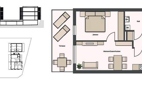 Anleger aufgepasst! Befristet vermietete 2-Zimmerwohnung mit großem Balkon inkl. Küche! Provisionsfrei!, Wohnung-kauf, 224.280,€, 8054 Graz(Stadt)