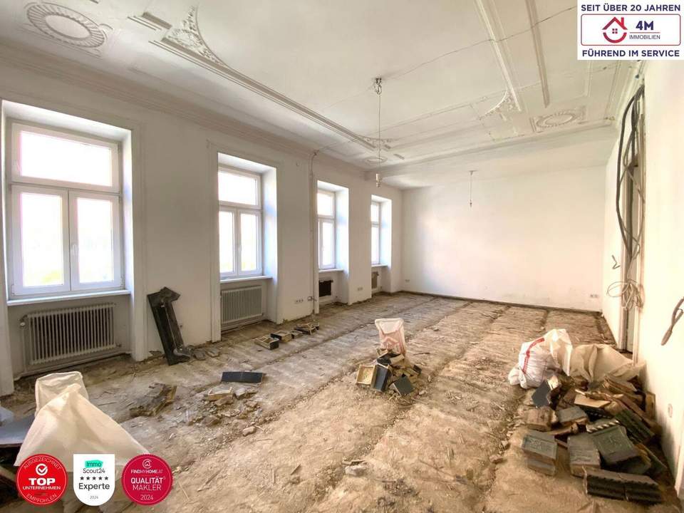 149 m² Rohbau im 7. Bezirk | Großzügige Altbauwohnung mit Potenzial