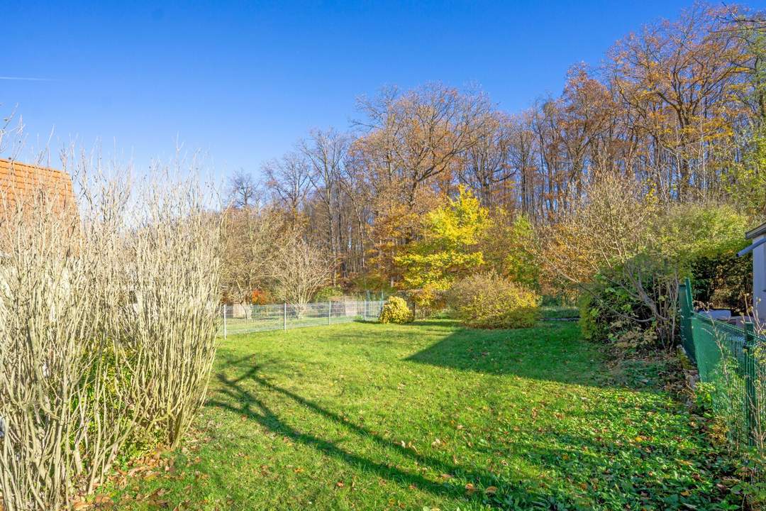 Entzückender Baugrund mit Althaus in Grünruhelage am Waldrand - Aufschließungsabgabe bezahlt!