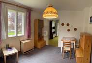 AUSBLICK AUF DIE BERGE MIT GROßEM GARTEN UND WERKSTATT