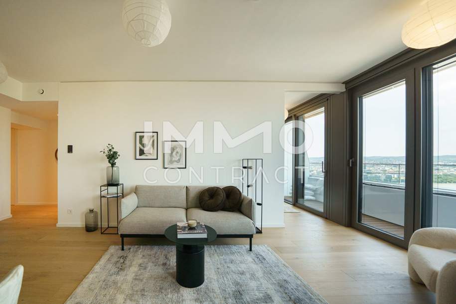 Fertige Musterwohnung! Top Apartment mit Blick bis zum Kahlenberg und zahlreichen Annehmlichkeiten, Wohnung-kauf, 570.000,€, 1220 Wien 22., Donaustadt