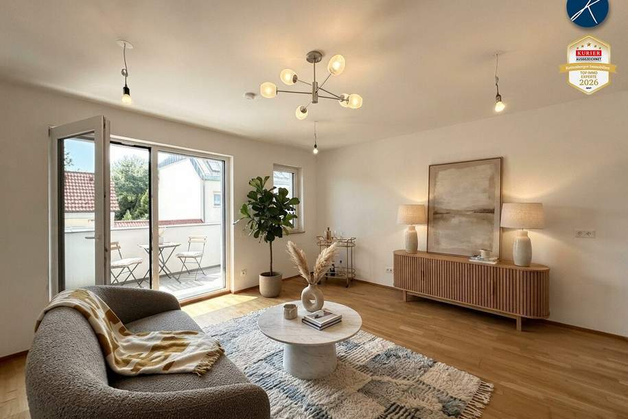 Erstbezug: 2-Zimmer Wohnung mit ostseitigem Balkon, Wohnung-kauf, 249.000,€, 1210 Wien 21., Floridsdorf