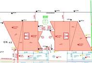 Voll aufgeschlossenes, baubewilligtes Grundstück von 400m² bis 1.600m² möglich