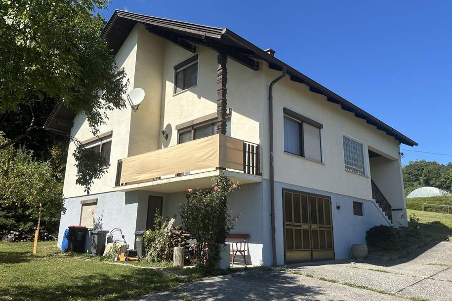 Wohnhaus mit Garage auf traumhaftem Grundstück am Waldrand mit herrlichem Ausblick zu verkaufen, Haus-kauf, 349.000,€, 7223 Mattersburg