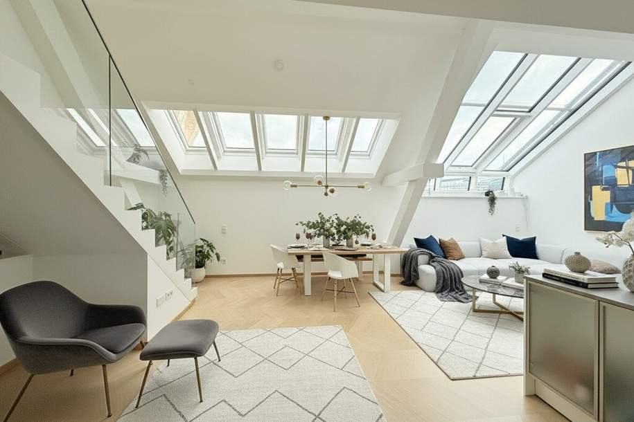1010 // RUDOLFSPLATZ LIVING // Wunderschön sanierte DG-Wohnung in Toplage//, Wohnung-miete, 4.399,89,€, 1010 Wien 1., Innere Stadt