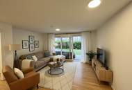 AB 2026! 2 Zimmer- Gartenwohnung neben De la Salle Schule! Schwimmbad und Weinkeller im Haus!