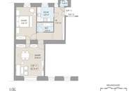 Hofruhelage: 2 Zimmer-Altbauwohnung im Herzen Wiens mit neuer Küche (Balkonanbau möglich!)