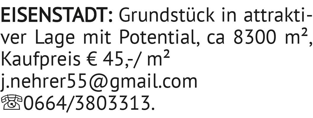 Grundstück in attraktiver Lage mit Potential, ca 8300 m², Kaufpreis € 45,-/ m². EISEN