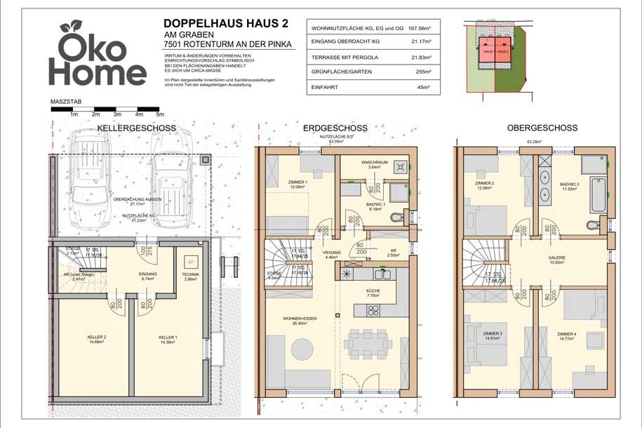 Erstbezug! Doppelhauhälfte mit 5 Zimmern und tollem Garten zu verkaufen!, Haus-kauf, 425.000,€, 7501 Oberwart