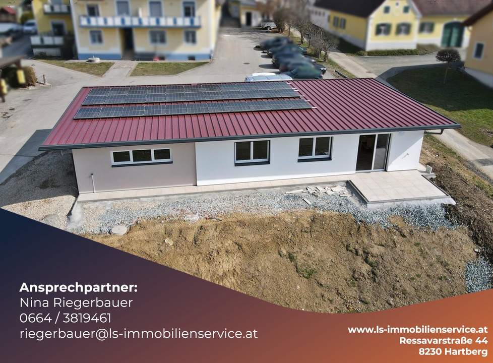 Moderner Bungalow in Massivbauweise – Nachhaltig, kompakt und zukunftssicher wohnen