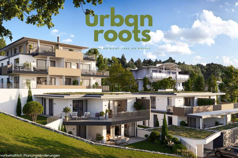 URBAN ROOTS am Kreuzbergl – Außergewöhnliches Wohnkonzept: Letztes Obergeschoss mit Eigengarten, 4 Zimmern und 2 Bädern. Mit herrlicher Aussicht!, Wohnung-kauf, 835.000,€, 9020 Klagenfurt(Stadt)