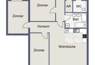 4 Zimmer Wohnung im Niedrigenergiehaus + Loggia in toller Lage