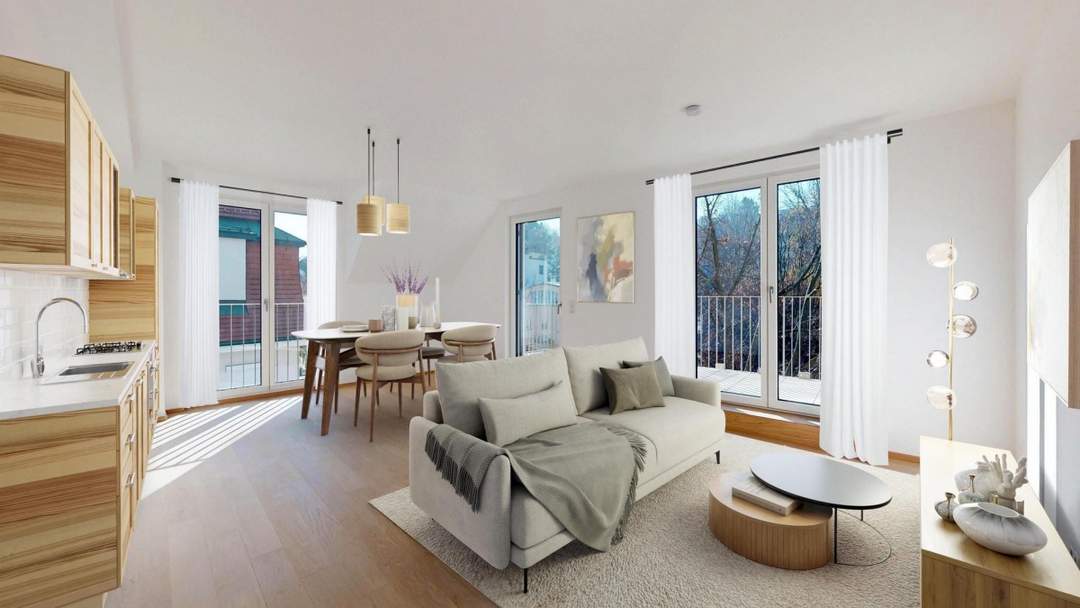 ++ MITTEN DRIN &amp; TROTZDEM RUHIG ++ 2-ZIMMER mit BALKON