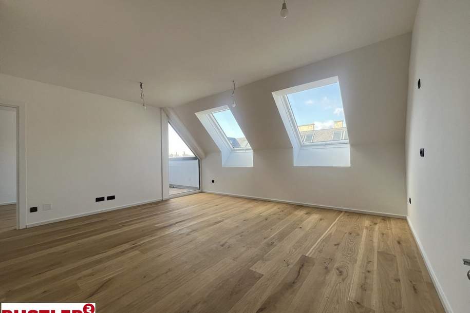 Top moderne Dachgeschosswohnung mit Terrasse &amp; Fernblick | Erstbezug am Reinlpark, Wohnung-kauf, 399.000,€, 1150 Wien 15., Rudolfsheim-Fünfhaus