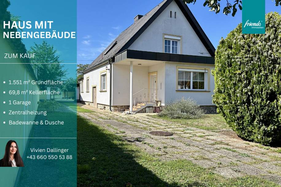 Großzügiges Einfamilienhaus mit großem Grundstück, Nebengebäuden & viel Potenzial in Trausdorf, Haus-kauf, 420.000,€, 7061 Eisenstadt-Umgebung